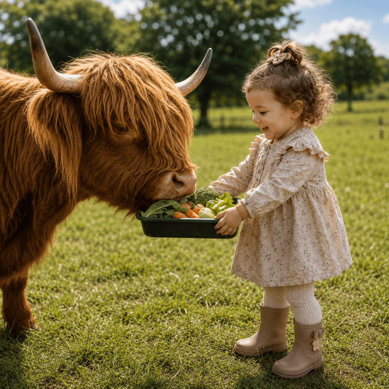 Feed Trays for Highland Cows