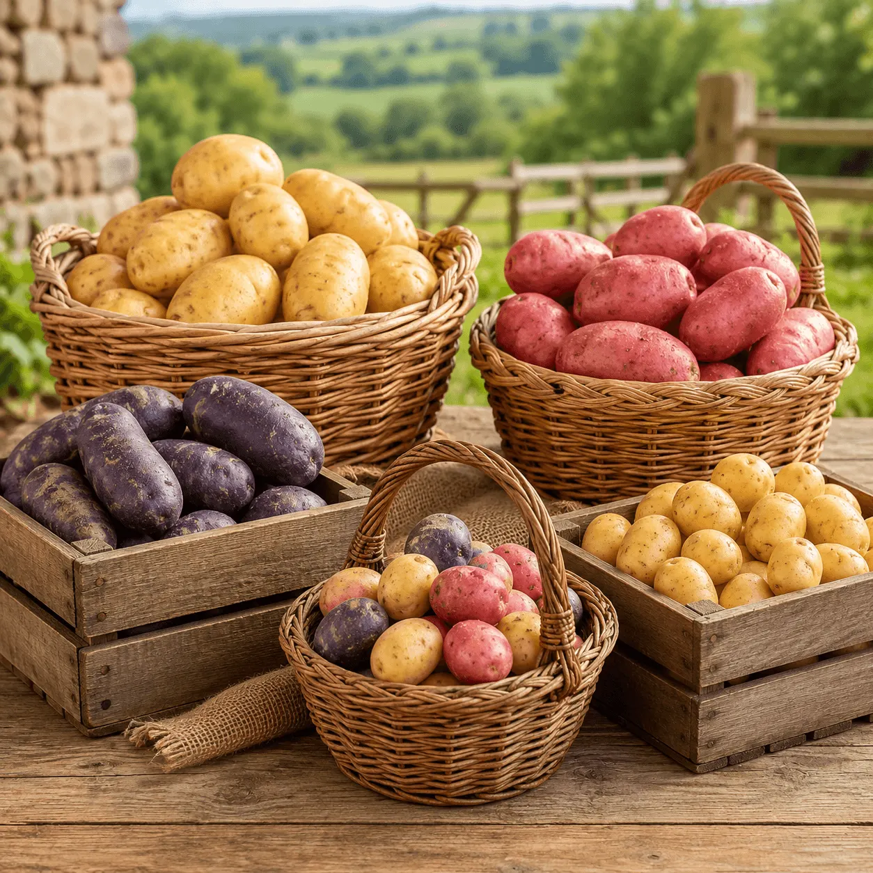 Variety of Seasonal Potatoes